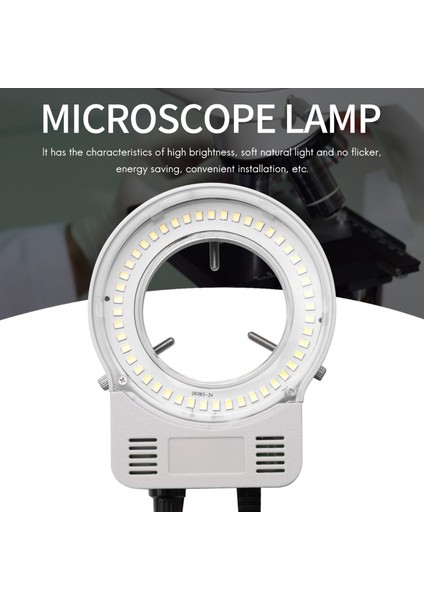 48 LED Endüstriyel Mikroskop Kamera Halkası Lamba Işığı Aydınlatıcı Lamba Ayarlanabilir Parlaklık USB Arayüzü (Yurt Dışından)