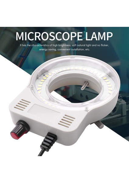 48 LED Endüstriyel Mikroskop Kamera Halkası Lamba Işığı Aydınlatıcı Lamba Ayarlanabilir Parlaklık USB Arayüzü (Yurt Dışından)