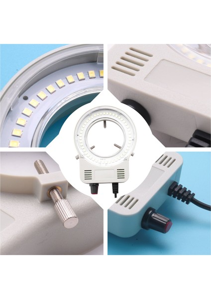 48 LED Endüstriyel Mikroskop Kamera Halkası Lamba Işığı Aydınlatıcı Lamba Ayarlanabilir Parlaklık USB Arayüzü (Yurt Dışından)