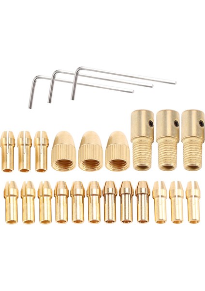 3 Takım 0.5-3mm Pirinç Matkap Chuck Küçük Elektrikli Matkap Ucu Collet Döner Aletler ile Uyumlu 3 Boyut -2.0mm 2.35MM 3.17MM (Yurt Dışından) fırsatları