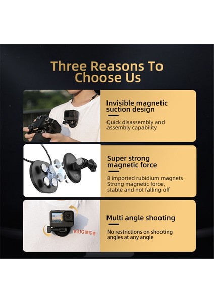 Evrensel Vücut Kamerası Montaj Manyetik Boyun Tutucu Kamera Montajı Çoğu Vücut Kamerası ile Uyumlu Giysilere Sopa (Yurt Dışından)