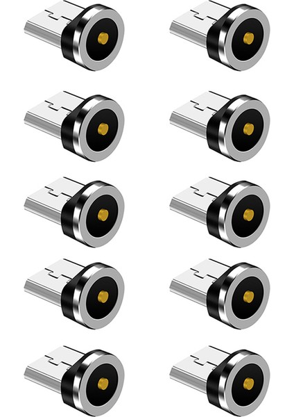10X Yuvarlak Manyetik Kablo Fişi 8 Pin Mini USB Fişleri Hızlı Şarj Telefon Mıknatıslı Şarj Fişi (Yurt Dışından)