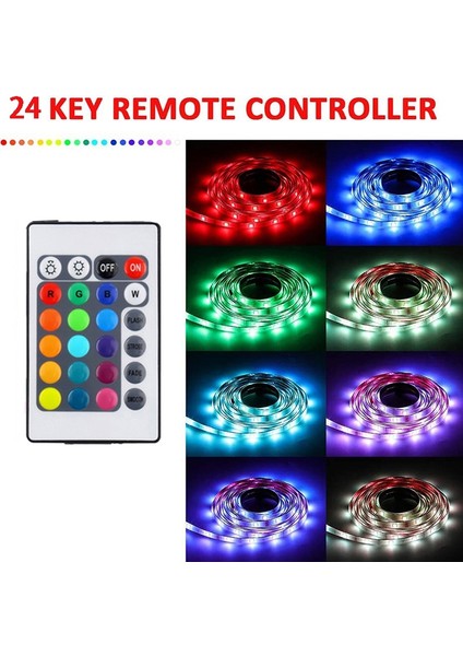 10M LED Şerit Işıklar 24 Tuşlu Denetleyici Esnek Renk Değiştirme Rgb Işık Şeritleri Parti Dıy Dekorasyon ile Uyumlu Ab Tak (Yurt Dışından)