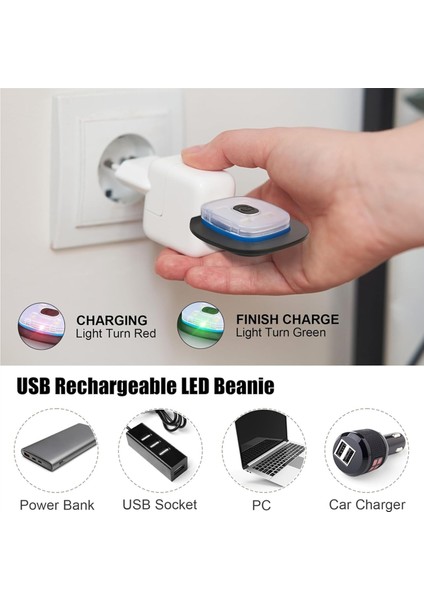 led Şapka, Işıklı Örme Şapka, Erkek Bayan, Sıcak Çorap Şapkası, Dahili Işıklı Örme Şapka, Far Şapkası, 2pcs (Yurt Dışından) fırsatları