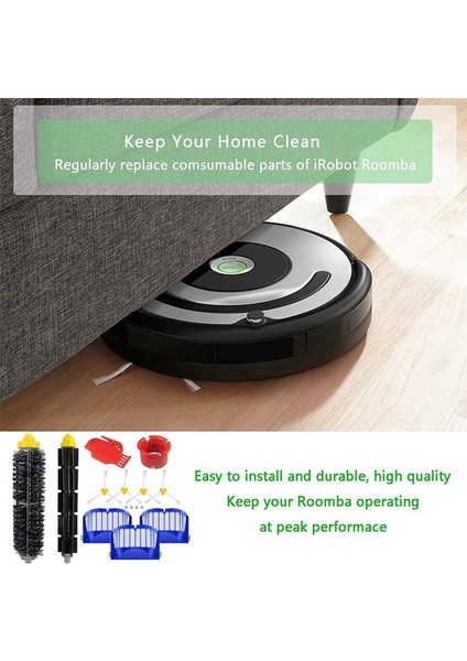 Запасные Части Пылесоса,irobot Roomba 600 Serisi Için 2x Yedek Fırça Aksesuarları, 605 610 615 616 620 621 625 630 635 640 650 660 665 670 (Yurt Dışından)