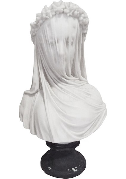 Örtülü Kızlık Büstü Heykeli Gotik Ev Dekor Soyut Beyaz Reçine Heykel Tanrıça Heykeli El Sanatları Ev Estetiği (Yurt Dışından)