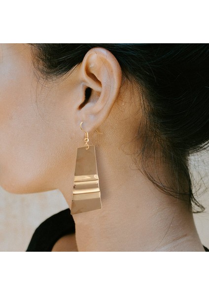 Metal Moda Dangle Küpe Kadınlar Için Geometrik Küpe Vintage Punk Takı Altın (Yurt Dışından) modelleri