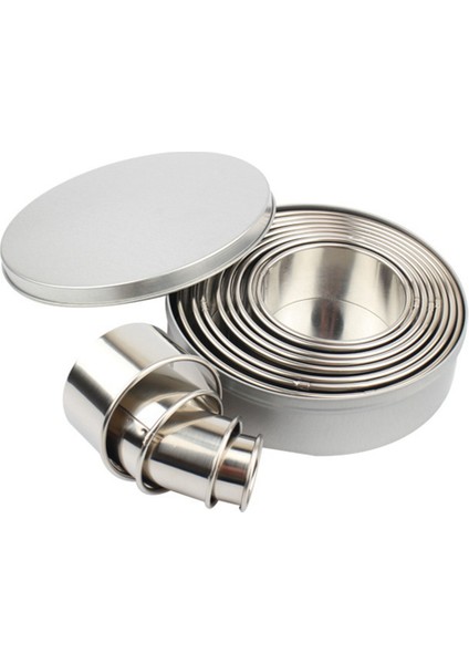 Торт В Форме,2x Çerez Bisküvi Kesici Seti, Yuvarlak Paslanmaz Çelik Pasta Halkaları Yuvarlak Kutu ile 24 Parça (Yurt Dışından) fiyatları