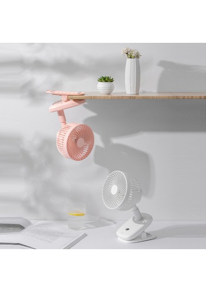 Klipsli Fan 2000 Mah Dijital Ekranlı Ayarlanabilir Masaüstü Ofis, Ev, Seyahat Için Uygun (Beyaz) (Yurt Dışından) fiyatları