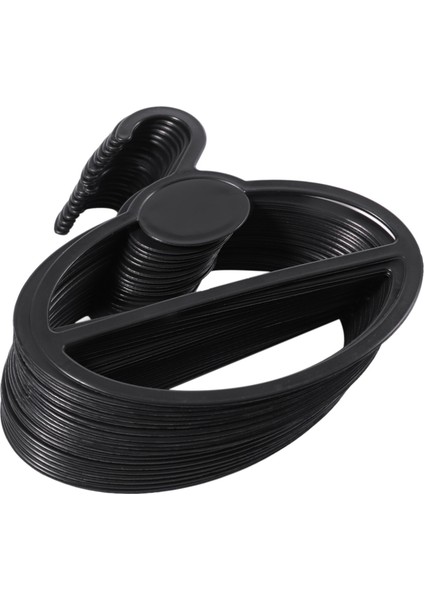 40X Eşarp Şal Kravat Tutucu Organizatör Oval Plastik Askılar Depolama Askıları Siyah (Yurt Dışından) indirimleri