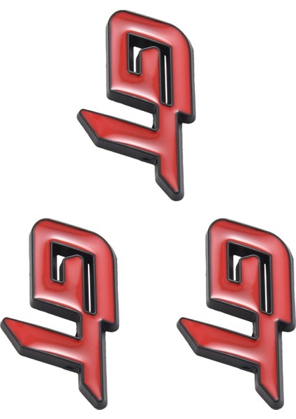 3x 3D Gt Logo Araba Etiket Moda Araba Dekor Etiket Odak 2 3 Fiesta Mondeo Mk2 Için Kırmızı + Siyah (Yurt Dışından)