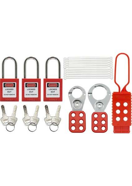 Kilitleme Etiketleme Kiti -Kilitleme Etiketleme Etiketi, Naylon Kravat, Naylon Saklama Çantası, Redsafety Asma Kilit, Kilitleme Etiketleme Kilitleri (Kırmızı Kit) (Yurt Dışından) fiyatları