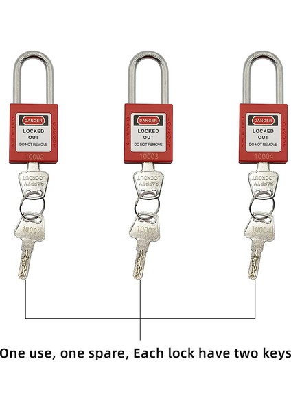 Kilitleme Etiketleme Kiti -Kilitleme Etiketleme Etiketi, Naylon Kravat, Naylon Saklama Çantası, Redsafety Asma Kilit, Kilitleme Etiketleme Kilitleri (Kırmızı Kit) (Yurt Dışından) modelleri