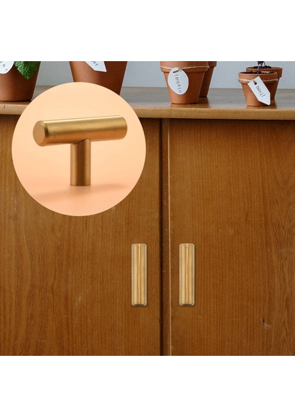 10 Paket Tek Delikli Altın Dolap Kolları ve Çeker Kapı Dolapları Yatak Odası Mobilyası Kolları 50MM/2IN Toplam Uzunluk (Yurt Dışından)