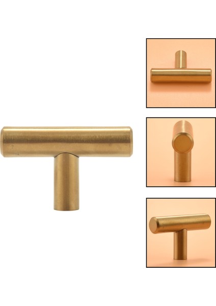 10 Paket Tek Delikli Altın Dolap Kolları ve Çeker Kapı Dolapları Yatak Odası Mobilyası Kolları 50MM/2IN Toplam Uzunluk (Yurt Dışından)