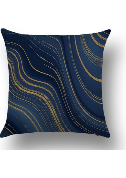 4 Adet Mermer Desen Minder Örtüsü Yastık Kılıfı Ev Dekoratif Kanepe Kare Yastık Kılıfı Yatak Odası Araba Dekor 45X45CM (Yurt Dışından)