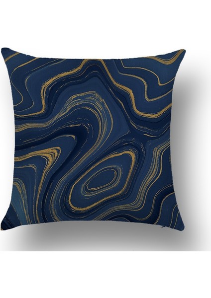 4 Adet Mermer Desen Minder Örtüsü Yastık Kılıfı Ev Dekoratif Kanepe Kare Yastık Kılıfı Yatak Odası Araba Dekor 45X45CM (Yurt Dışından)