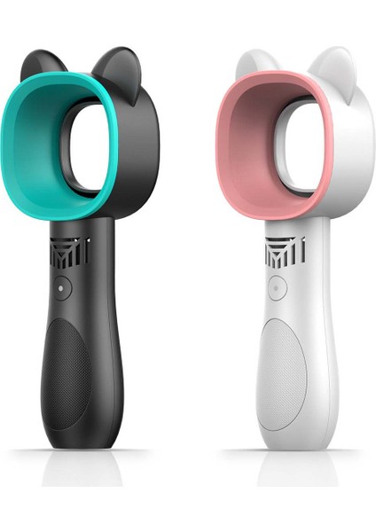 Taşınabilir Sevimli Kedi Açık USB Şarj Edilebilir Fan Bladeless El Mini Soğutucu Yapraksız Kullanışlı Soğutma Fanı (Pembe) (Yurt Dışından)