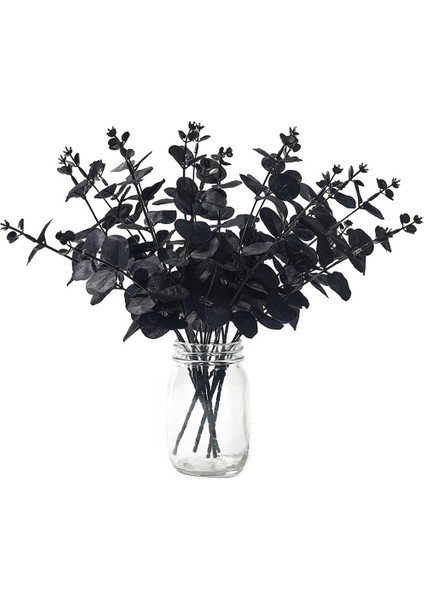 14PCS Siyah Cadılar Bayramı Dekor Yapay Çiçek Okaliptüs Dalları Kaynaklanıyor Masa Centerpieces Iç Mekan Süslemeleri (Yurt Dışından) indirimleri