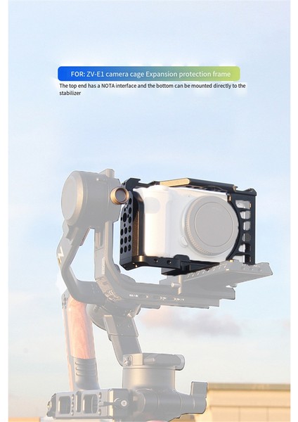 Zve1 Kamera Koruyucu Çerçeve ile Uyumlu Alüminyum Alaşımlı Kamera Koruyucu Kafes Kamera Slr Sabitleyici W/soğuk Ayakkabı Montajı (Yurt Dışından)