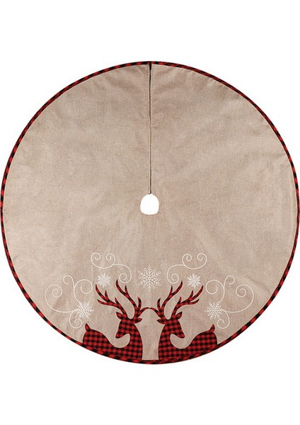 Noel Ağacı Etek 32 Inç, Kar Tanesi-Ren Geyiği, Parti Kapalı Noel Ağacı Dekor Için Noel Ağacı Etek Noel Dekor (Yurt Dışından)