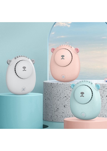 Ayı Boyun Fanı Dış Mekan El Kullanışlı Taşınabilir USB Tembel Mini Seyahat Ev Ofis Için Mavi (Yurt Dışından) modelleri