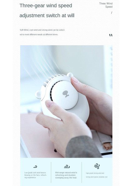 Ayı Boyun Fanı Dış Mekan El Kullanışlı Taşınabilir USB Tembel Mini Seyahat Ev Ofis Için Mavi (Yurt Dışından) fırsatları