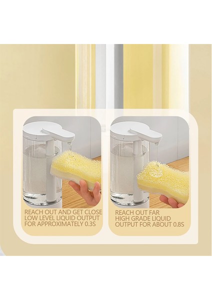 Mutfak 500 ml Otomatik Sıvı Sabunluk USB Şarj Edilebilir Fotoselli El Yüksek Kapasiteli Deterjan Banyo Dispenseri (Yurt Dışından)