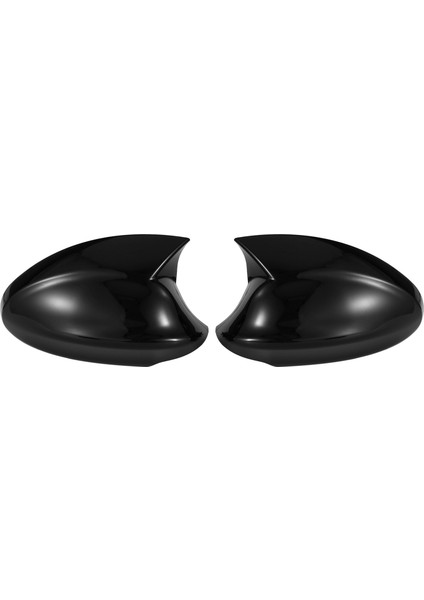 Araba Parlak Siyah Öküz Boynuz Dikiz Yan Cam Ayna Kapağı Trim Çerçeve Yan Ayna Kapakları ile Uyumlu 3 Serisi E90 E92 E93 05-07 (Yurt Dışından)
