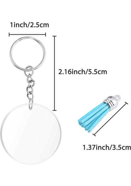 Akrilik Anahtarlık Boş 20X Akrilik Şeffaf Yuvarlak Anahtarlık Kemerleri, Anahtarlıklar ve Dıy Öğeleri ve El Sanatları Dahildir (Yurt Dışından) modelleri