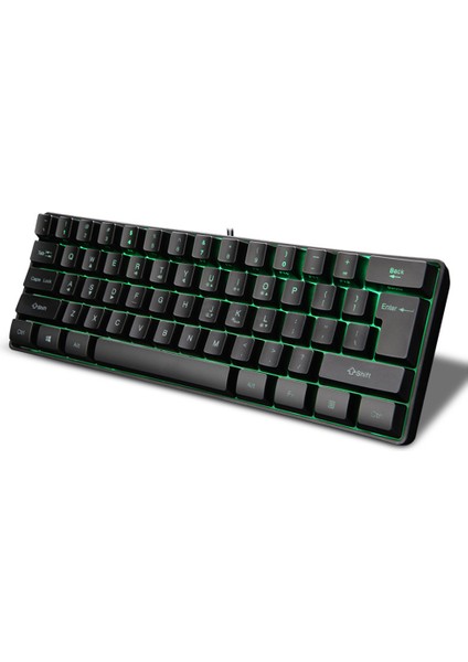 Taşınabilir Kablolu Oyun Tuş Takımı 61 Tuş Rgb Arkadan Aydınlatmalı Mekanik Hissediyorum Dizüstü Klavye Iş Ofisi ile Uyumlu (Yurt Dışından) indirimleri