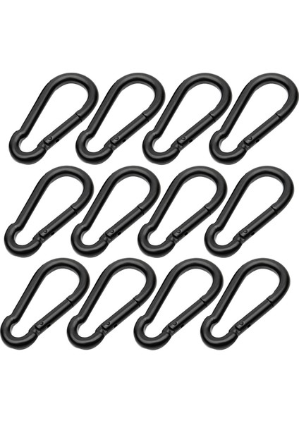 12 Adet 8X80MM Yaylı Kanca, Karabina Klipsi, Kapalı ve Açık Hava Aktivitesi Için Hızlı Bağlantı Karabinalar, Kamp, Tırmanma (Yurt Dışından) fırsatları