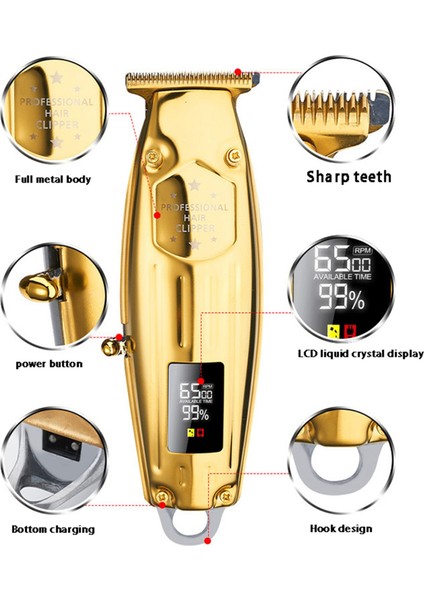 Berber Şarj Edilebilir Erkekler Için Saç Düzeltici Elektrikli Sakal Tıraş Makinesi Saç Kesme Makinesi Saç Kesme Makinesi Gümüş (Yurt Dışından) indirimleri