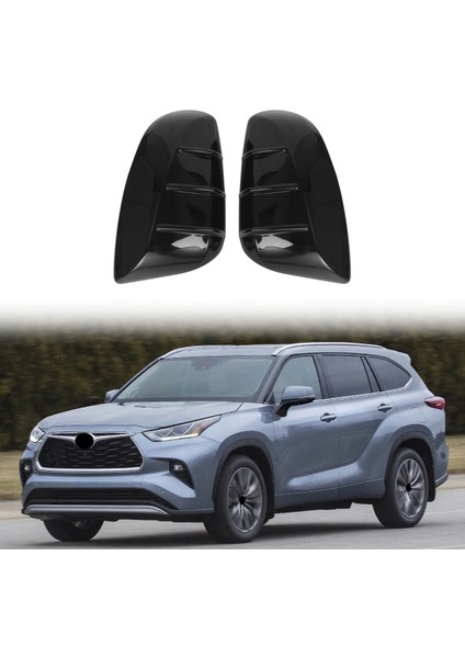 Araba Parlak Siyah Dikiz Dikiz Yan Cam Ayna Kapağı Trim Çerçeve Yan Ayna Kapakları ile Uyumlu 2020 2021 (Yurt Dışından) modelleri