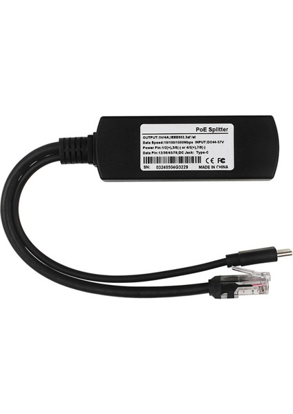 Raspberry Pi5/5 Nesil 5V 4A Tip-C Arayüzü Gigabit Ethernet Ethernet Üzerinden Güç Ayırıcı ile Uyumlu Poe Ayırıcı (Yurt Dışından)