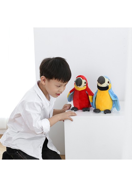 Konuşan Papağan Konuşan Papağan Peluş Oyuncak Elektronik Kuş Pet Konuşan Peluş Papağan Çocuklar Için Erken Eğitim Oyuncak (Kırmızı) (Yurt Dışından)
