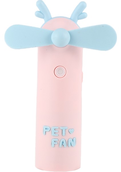 Çok Fonksiyonlu USB Mini El Fanı Taşınabilir Su Küçük Nemlendirme Klima (Pembe Geyik) (Yurt Dışından)