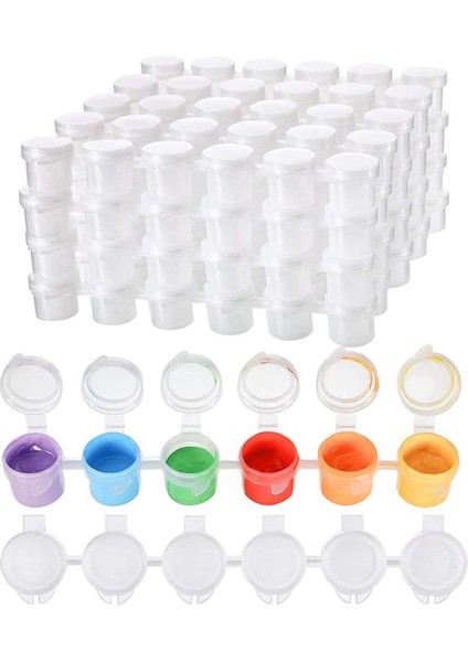 150 Şerit Boş Boya Kapları 5 ml Boya Kapları Şeritler Saklama Kapları Resim Sanatları El Sanatları Malzemeleri, Toplamda 900 Kap (Yurt Dışından)