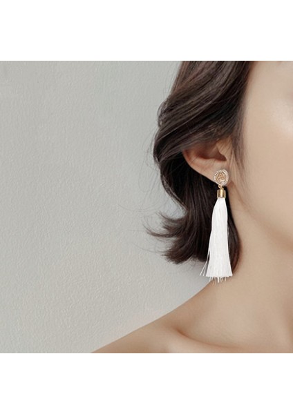 Kadınlar Uzun Küpe Asılı Bohem Küpe Etnik Beyaz (Yurt Dışından) fiyatları