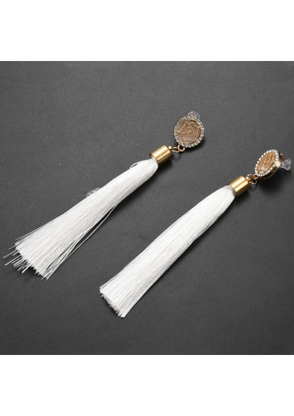 Kadınlar Uzun Küpe Asılı Bohem Küpe Etnik Beyaz (Yurt Dışından) indirimleri