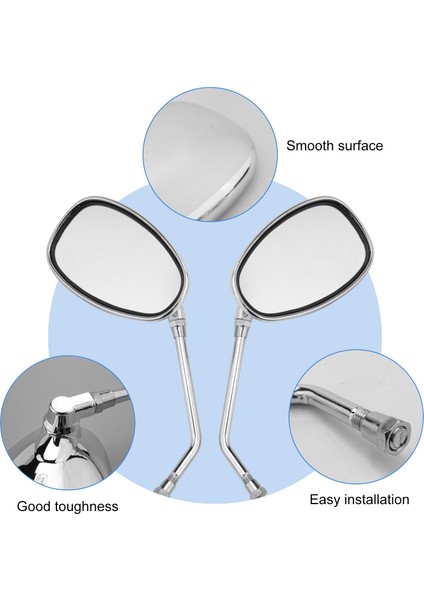 Shadow Spirit 750 1100 VTX1300 VTX1800 Krom Motosiklet Aynaları 10MM ile Uyumlu (Yurt Dışından)