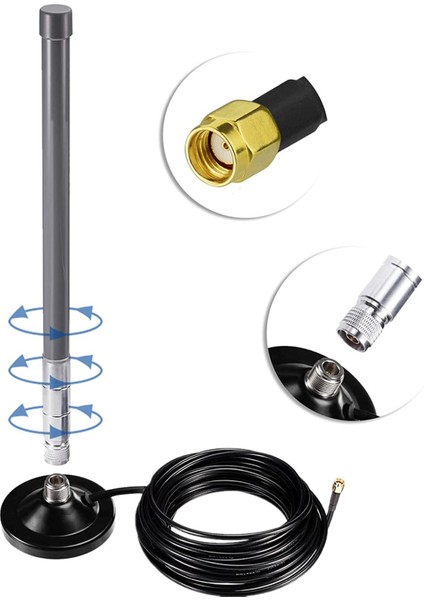 Lora Anten 868MHZ 3 Dbi Fiberglas Lorawan Anten, Manyetik Tabanlı 3 Metre Uzatma Kablosu, Nebra ile Uyumlu (Yurt Dışından)