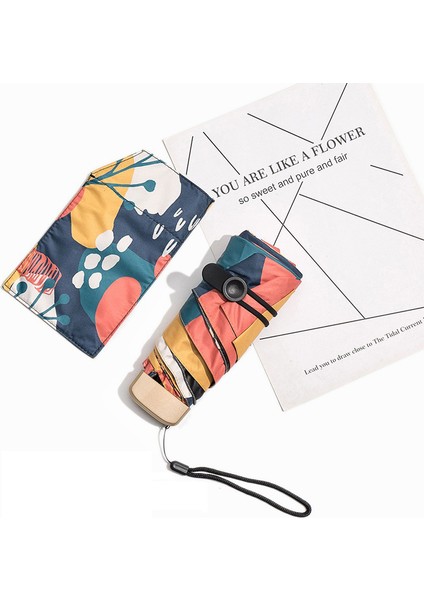 Mini Cep 5 Katlanır Güneşlik Güneş Şemsiye Yağmur Güneş Koruma Uv Şemsiye Taşınabilir Kompakt Katlanır Güneş Şemsiyesi (Yurt Dışından) modelleri