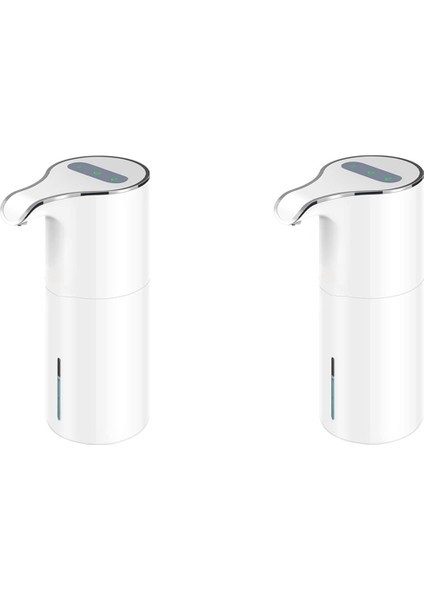 2x Sabunluk Otomatik - Fotoselli USB Şarj Edilebilir Elektrikli Köpük Sabunluk Ayarlanabilir Su Geçirmez 450 ml Beyaz (Yurt Dışından)
