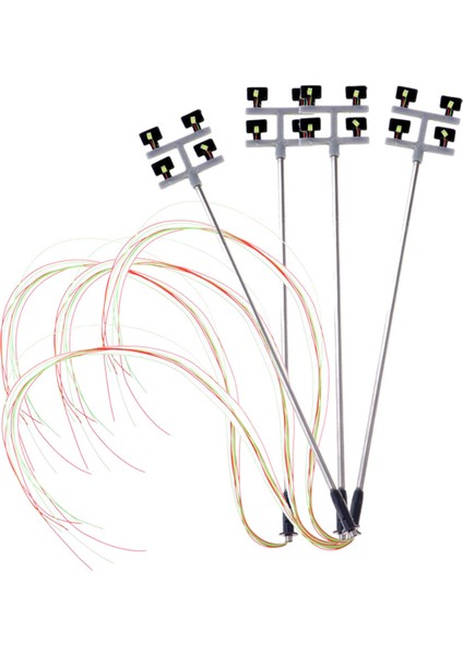 8 Pcs Ho Ölçekli Model Aydınlatma Kulesi, Kule Işıkları Model Işıklar Düzeni Elektrik Direği Tren/bahçe/oyun Alanı/stadyum (Yurt Dışından) indirimleri