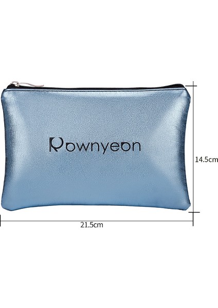 Rownyeon Makyaj Saklama Çantası Takı Kolye Bilezik Yüzük Izle Kozmetik Debriyaj Çanta Kadın Mavi (Yurt Dışından)