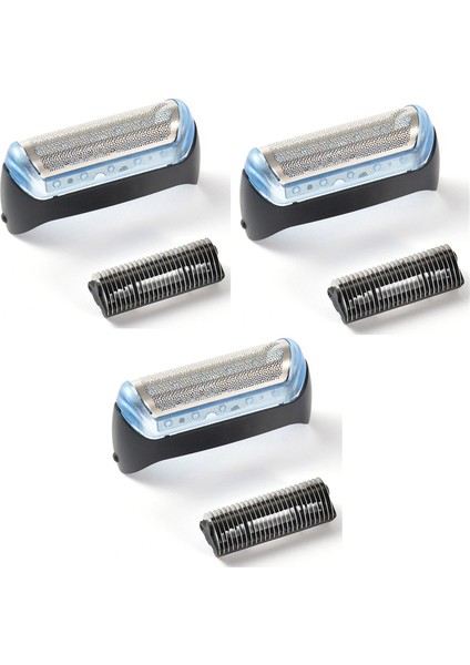 3 Adet Elektrikli Örgü Dayanıklı Tıraş Makinesi Folyo Kafa Parçaları Braun 10B/20B Modeli 180 190 170 1775 1735 (Yurt Dışından)