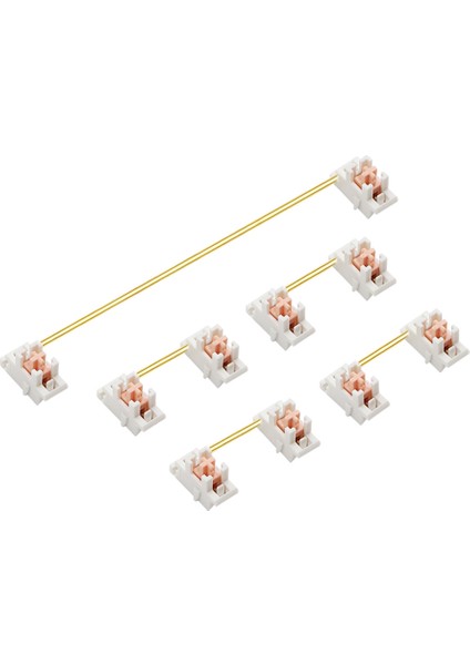 Özel Mekanik Klavye Için Altın Kaplama Plakaya Monte Sabitleyici 2u 6,25U (1+4, Beyaz Pembe) (Yurt Dışından) fiyatları