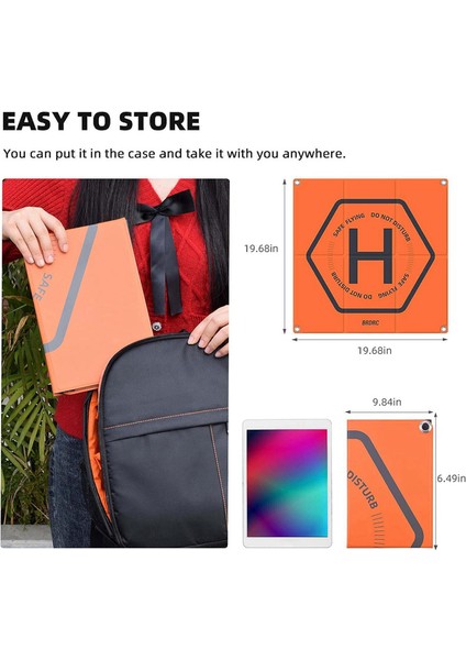 20IN Drone Iniş Pedi Su Geçirmez Evrensel Katlanabilir Çift Taraflı Helikopter Pisti, Aır 3/mini 3 Pro/3 Pro Aksesuarları ile Uyumlu (Yurt Dışından) modelleri