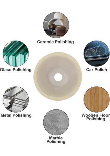 8'li Paket Açı Öğütücü Yün Parlatma Diski, 100MM Yün Parlatma Parlatma Diski Pedi, Keçe Parlatma Pedleri (Yurt Dışından)